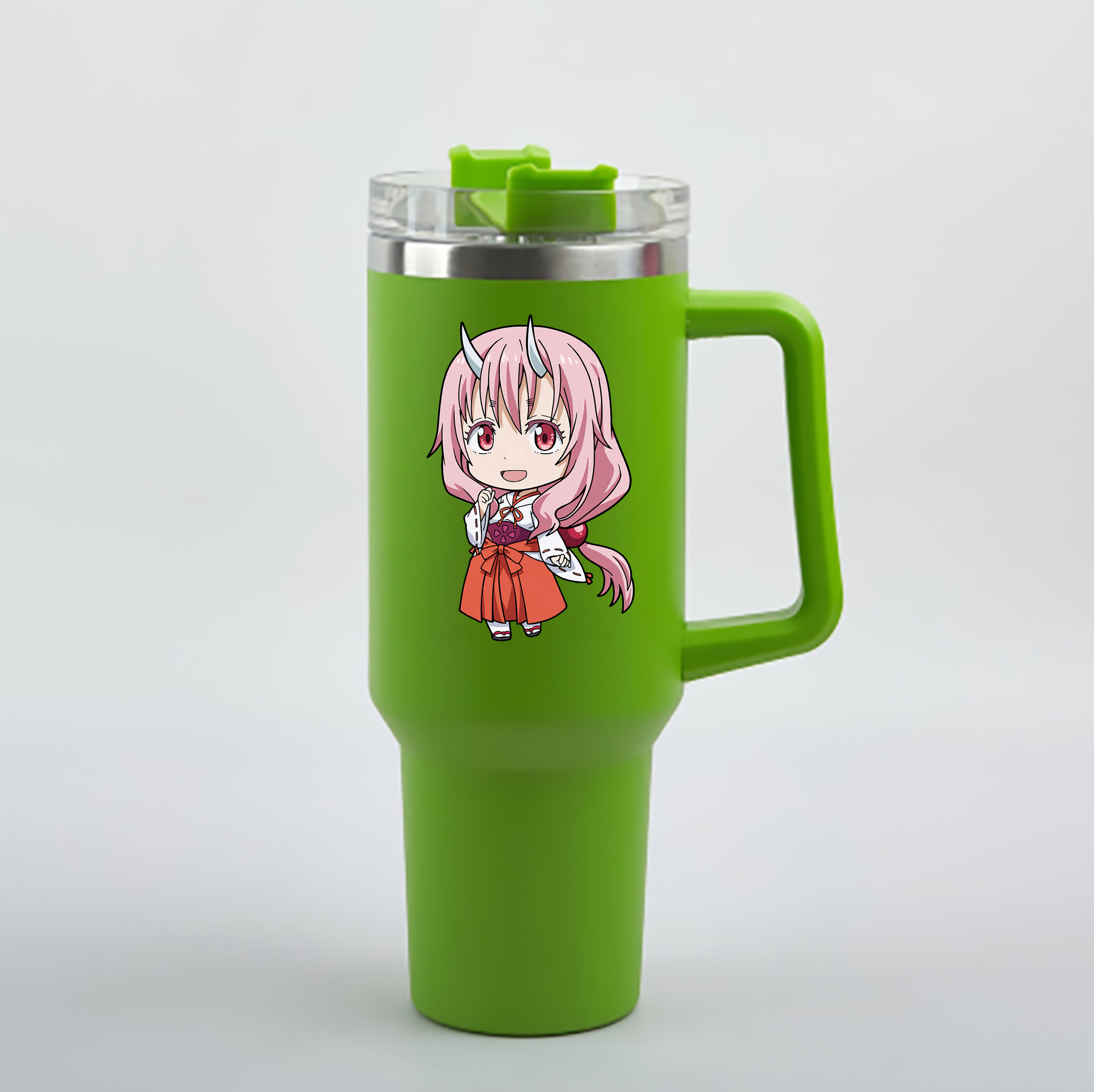 （画像用） 転スラ Regarding Reincarnated to Slime 1200mL車用タンブラー - クリスタルステッカー（プラスチックストロー付き）
